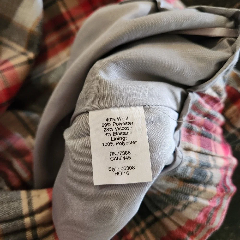 J. Crew Plaid Sidewalk Skirt Women Sz 14‎ (32